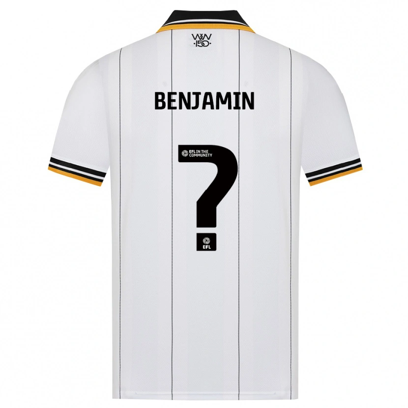 Danxen Børn Lewys Benjamin #0 Orange Hvid Sort Udebane Spillertrøjer 2026/27 Trøje T-Shirt
