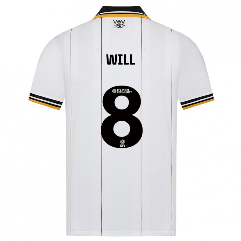 Danxen Børn Merrick Will #8 Orange Hvid Sort Udebane Spillertrøjer 2026/27 Trøje T-Shirt