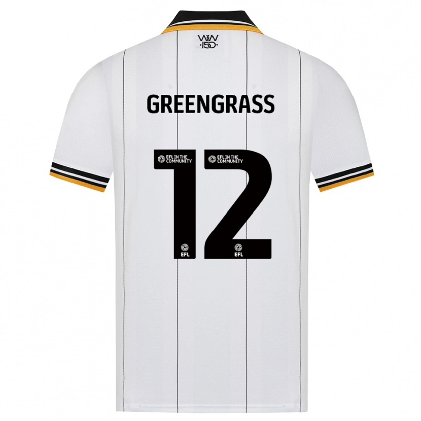 Danxen Børn Charlotte Greengrass #12 Orange Hvid Sort Udebane Spillertrøjer 2026/27 Trøje T-Shirt