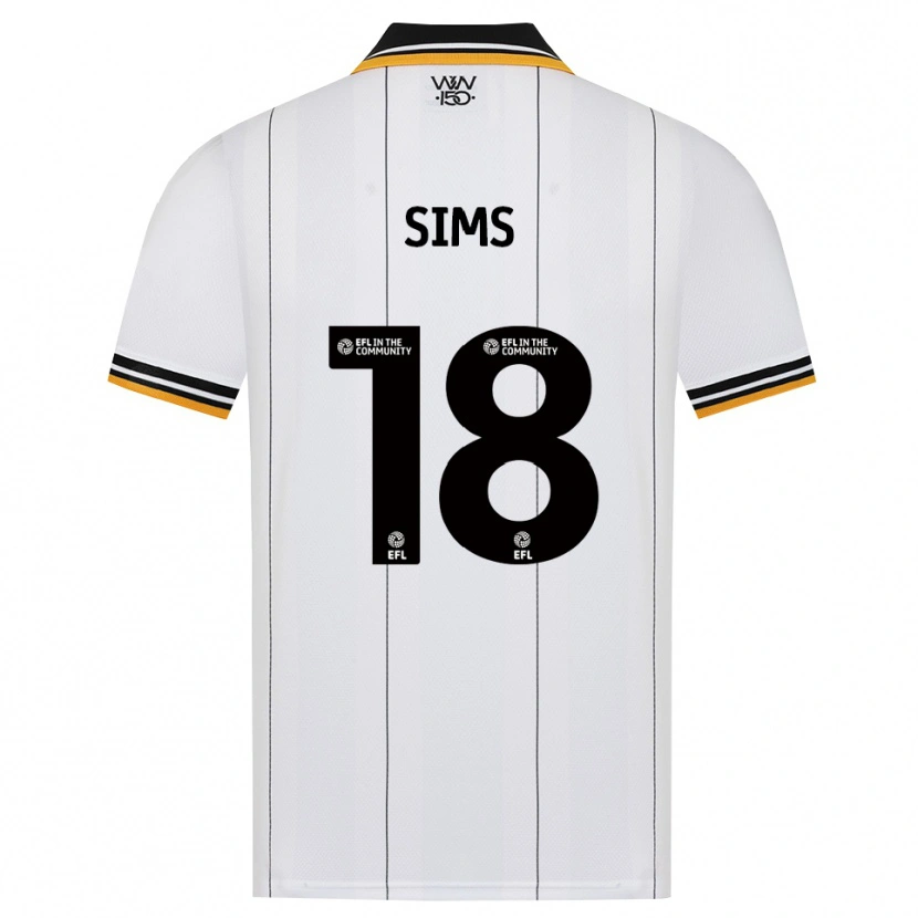 Danxen Børn Amy Sims #18 Orange Hvid Sort Udebane Spillertrøjer 2026/27 Trøje T-Shirt