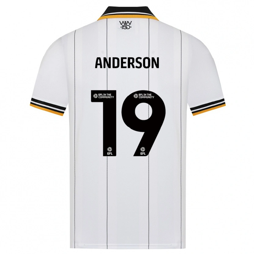 Danxen Børn Becky Anderson #19 Orange Hvid Sort Udebane Spillertrøjer 2026/27 Trøje T-Shirt