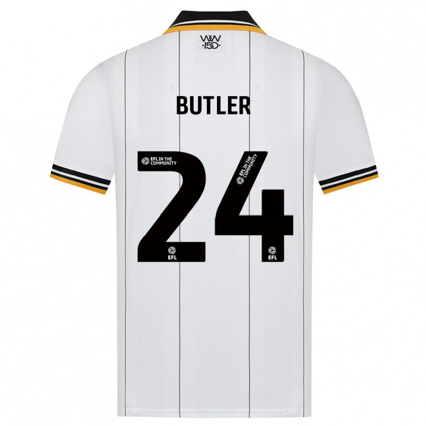 Danxen Børn Elli Butler #24 Orange Hvid Sort Udebane Spillertrøjer 2026/27 Trøje T-Shirt
