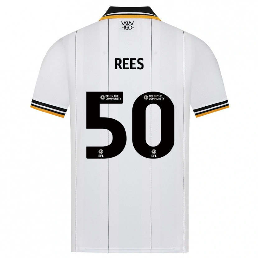 Danxen Børn Mason Rees #50 Orange Hvid Sort Udebane Spillertrøjer 2026/27 Trøje T-Shirt