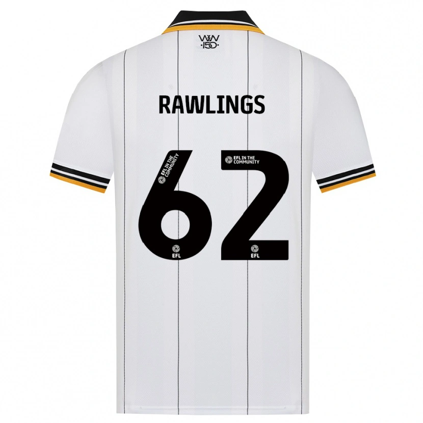 Danxen Børn Luke Rawlings #62 Orange Hvid Sort Udebane Spillertrøjer 2026/27 Trøje T-Shirt