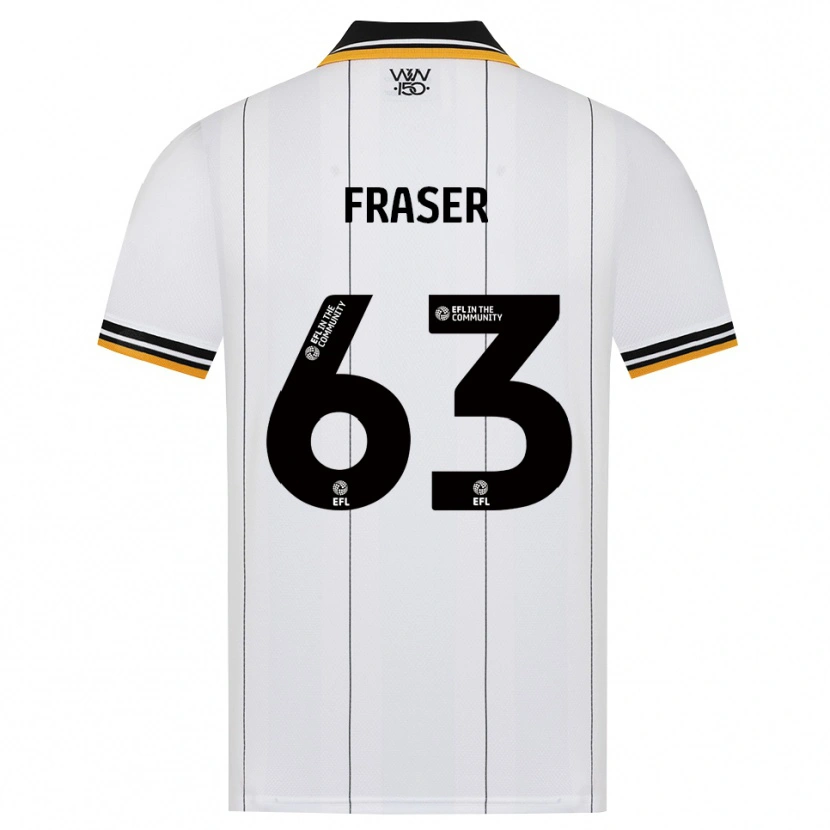 Danxen Børn Nathan Fraser #63 Orange Hvid Sort Udebane Spillertrøjer 2026/27 Trøje T-Shirt