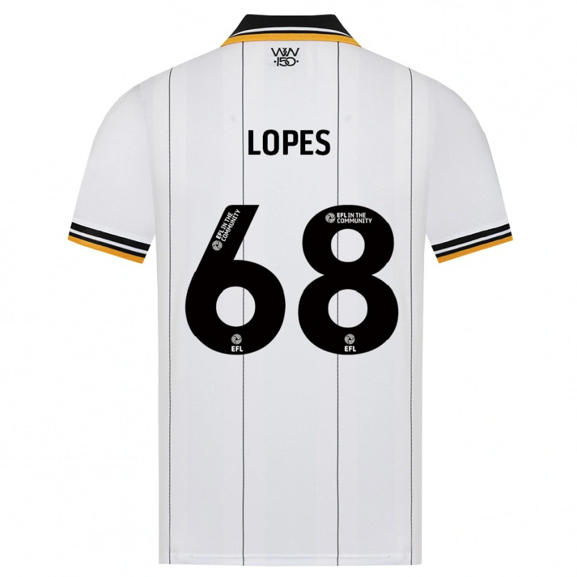 Danxen Børn Leo Lopes #68 Orange Hvid Sort Udebane Spillertrøjer 2026/27 Trøje T-Shirt