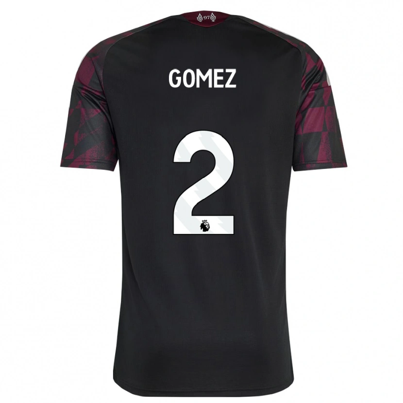 Danxen Børn Joe Gomez #2 Sort Hvid Lilla Tredje Sæt Spillertrøjer 2026/27 Trøje T-Shirt