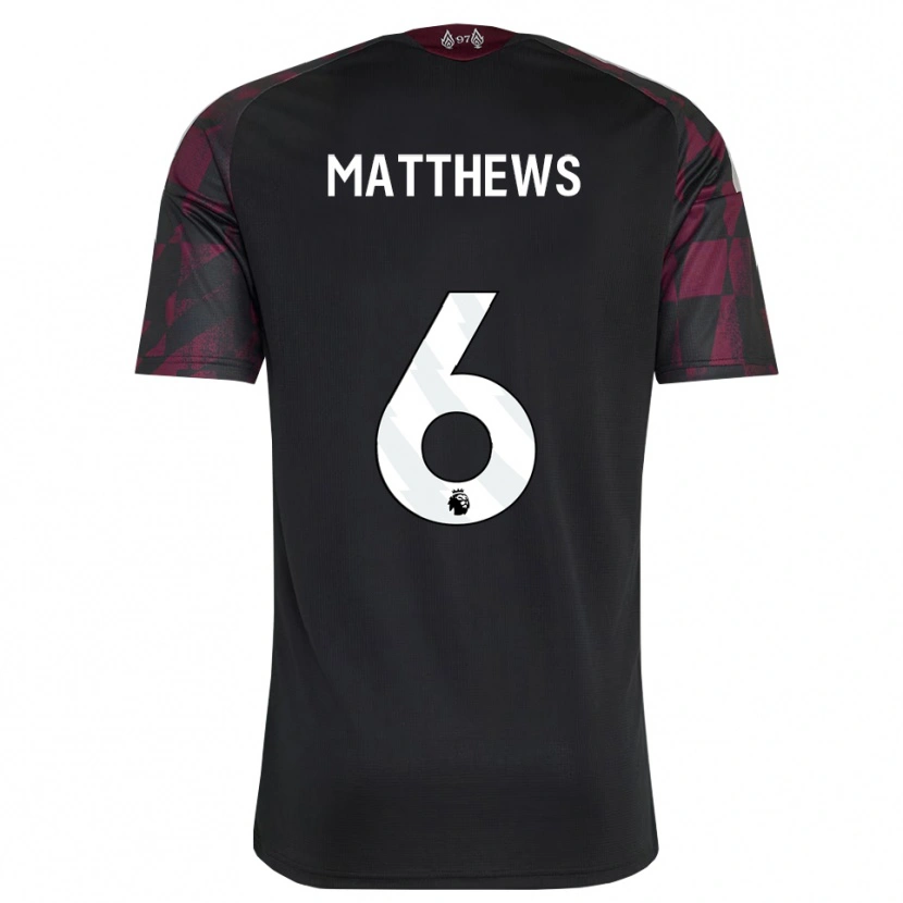 Danxen Børn Jasmine Matthews #6 Sort Hvid Lilla Tredje Sæt Spillertrøjer 2026/27 Trøje T-Shirt