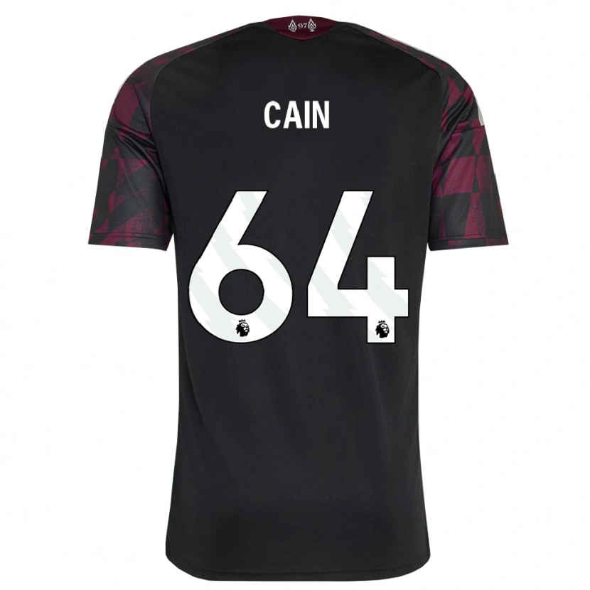 Danxen Børn Jake Cain #64 Sort Hvid Lilla Tredje Sæt Spillertrøjer 2026/27 Trøje T-Shirt
