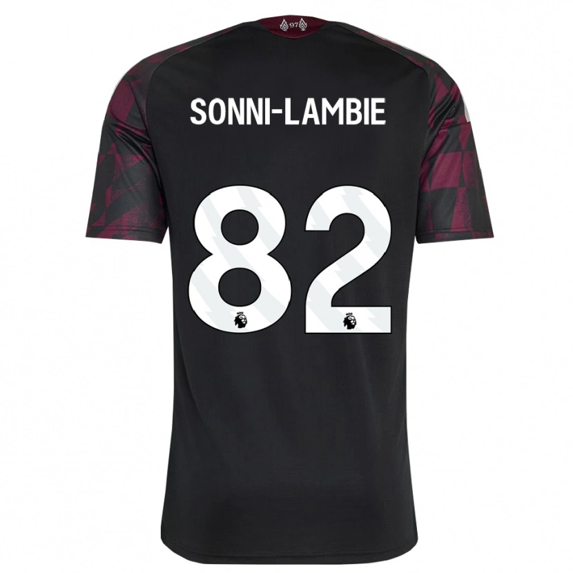 Danxen Børn Joshua Sonni-Lambie #82 Sort Hvid Lilla Tredje Sæt Spillertrøjer 2026/27 Trøje T-Shirt