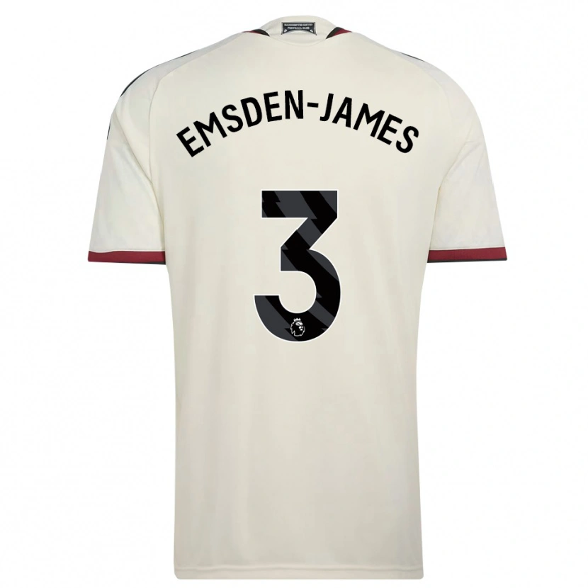 Danxen Børn Harley Emsden-James #3 Beige Sort Rød Tredje Sæt Spillertrøjer 2026/27 Trøje T-Shirt