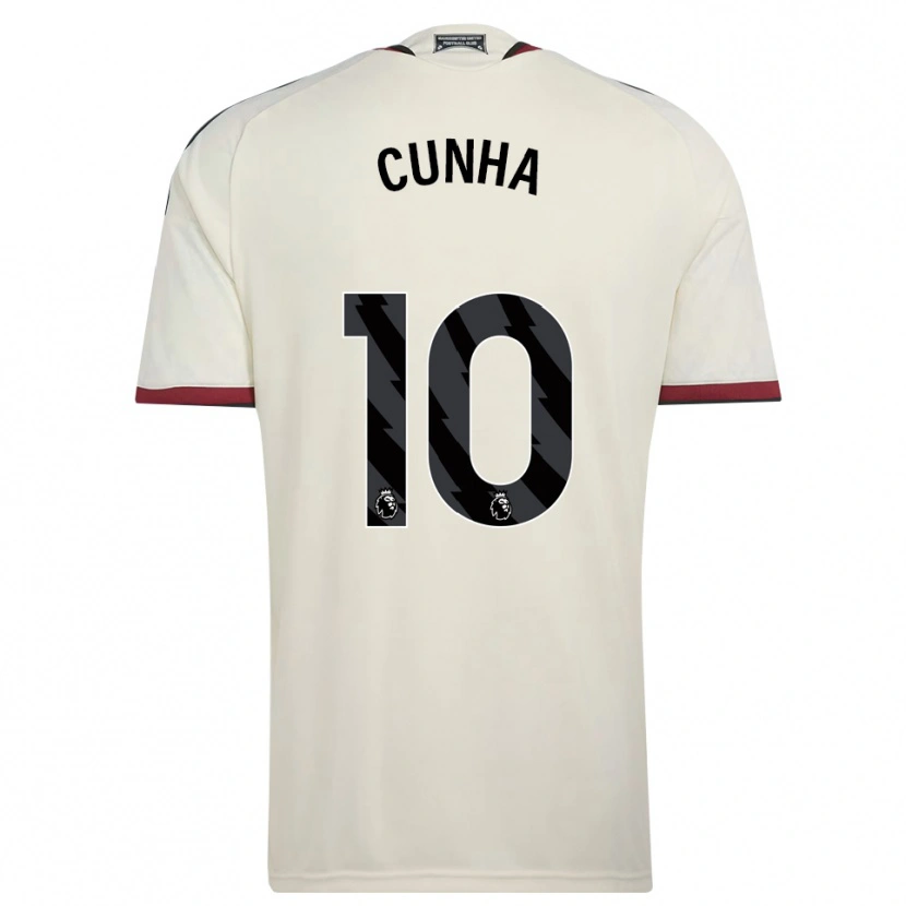 Danxen Børn Matheus Cunha #10 Beige Sort Rød Tredje Sæt Spillertrøjer 2026/27 Trøje T-Shirt