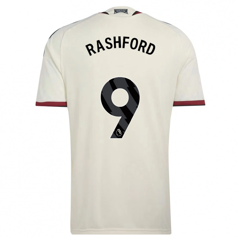 Danxen Børn Marcus Rashford #9 Beige Sort Rød Tredje Sæt Spillertrøjer 2026/27 Trøje T-Shirt
