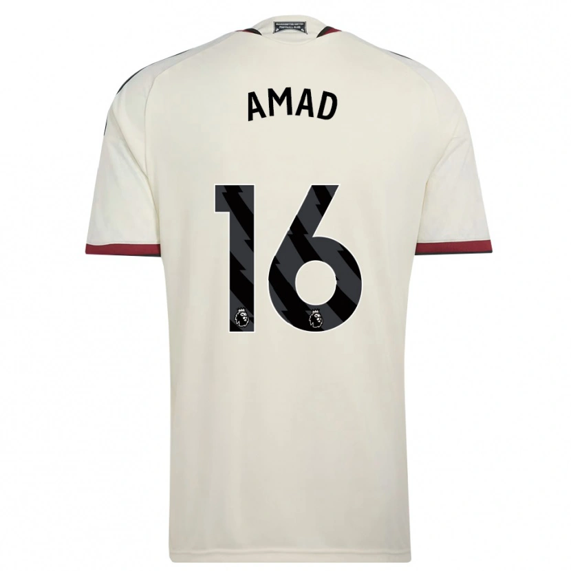 Danxen Børn Amad Diallo #16 Beige Sort Rød Tredje Sæt Spillertrøjer 2026/27 Trøje T-Shirt