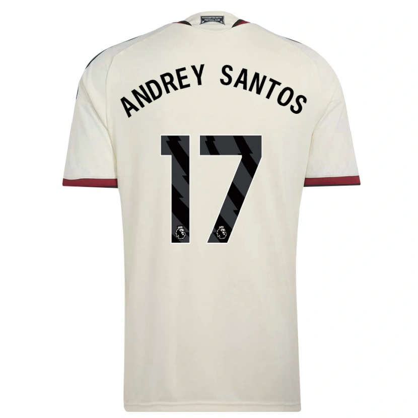 Danxen Børn Andrey Santos #17 Beige Sort Rød Tredje Sæt Spillertrøjer 2026/27 Trøje T-Shirt
