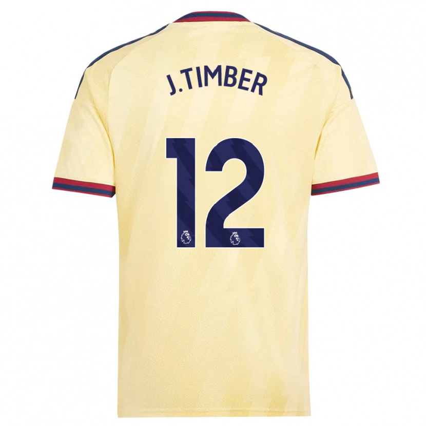 Danxen Børn Jurriën Timber #12 Lys Gul Midnatsblå Tredje Sæt Spillertrøjer 2026/27 Trøje T-Shirt