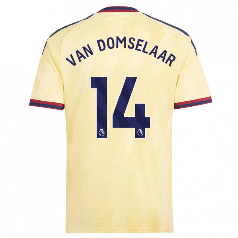 Danxen Børn Daphne Van Domselaar #14 Lys Gul Midnatsblå Tredje Sæt Spillertrøjer 2026/27 Trøje T-Shirt
