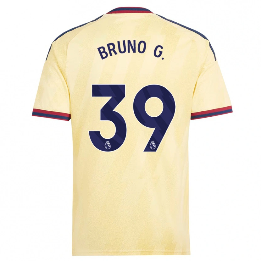 Danxen Børn Bruno Guimarães #39 Lys Gul Midnatsblå Tredje Sæt Spillertrøjer 2026/27 Trøje T-Shirt