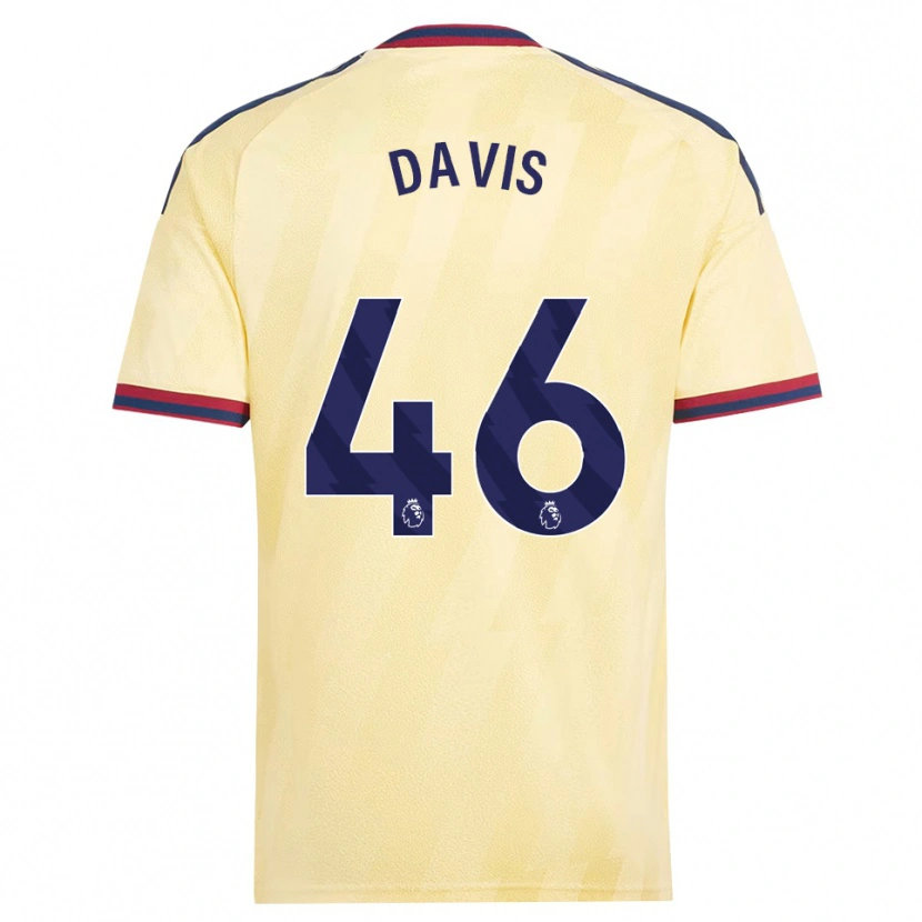 Danxen Børn Timi Davis #46 Lys Gul Midnatsblå Tredje Sæt Spillertrøjer 2026/27 Trøje T-Shirt