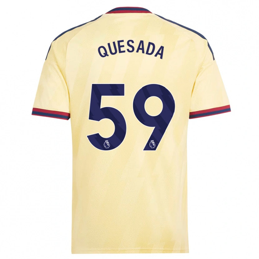 Danxen Børn Elián Quesada #59 Lys Gul Midnatsblå Tredje Sæt Spillertrøjer 2026/27 Trøje T-Shirt