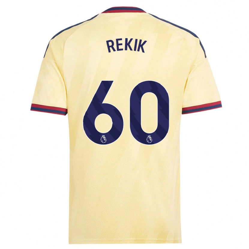 Danxen Børn Omar Rekik #60 Lys Gul Midnatsblå Tredje Sæt Spillertrøjer 2026/27 Trøje T-Shirt