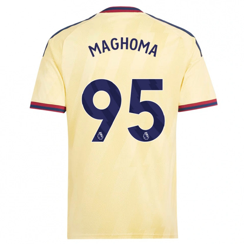 Danxen Børn Jaden Maghoma #95 Lys Gul Midnatsblå Tredje Sæt Spillertrøjer 2026/27 Trøje T-Shirt
