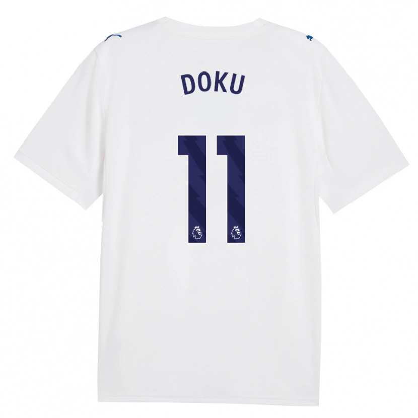 Danxen Børn Jérémy Doku #11 Marine Hvid Tredje Sæt Spillertrøjer 2026/27 Trøje T-Shirt