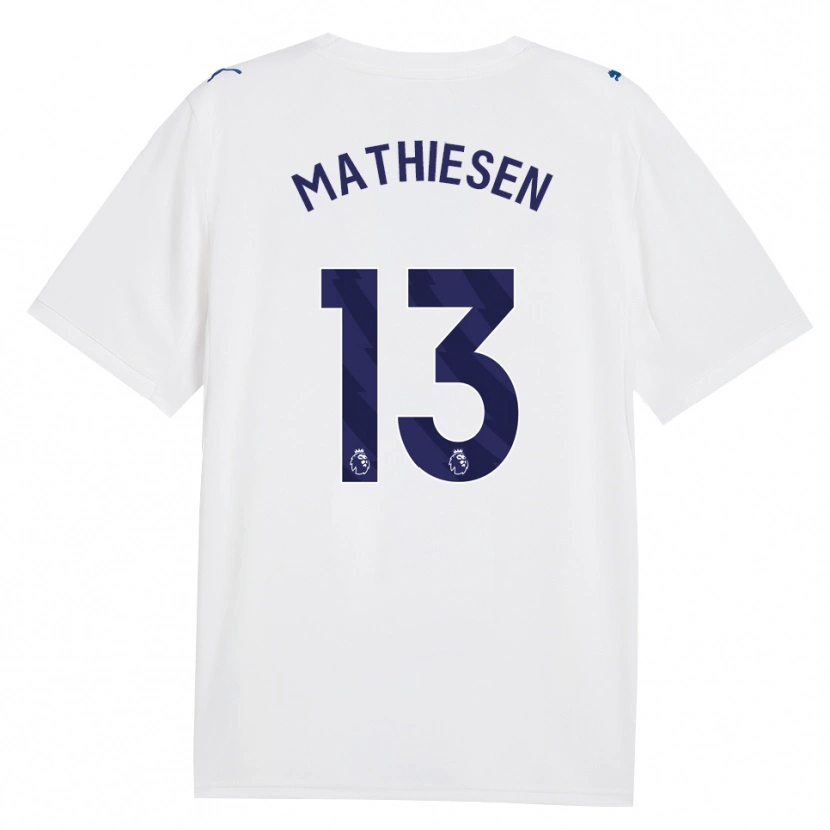 Danxen Børn Toran Mathiesen #13 Marine Hvid Tredje Sæt Spillertrøjer 2026/27 Trøje T-Shirt