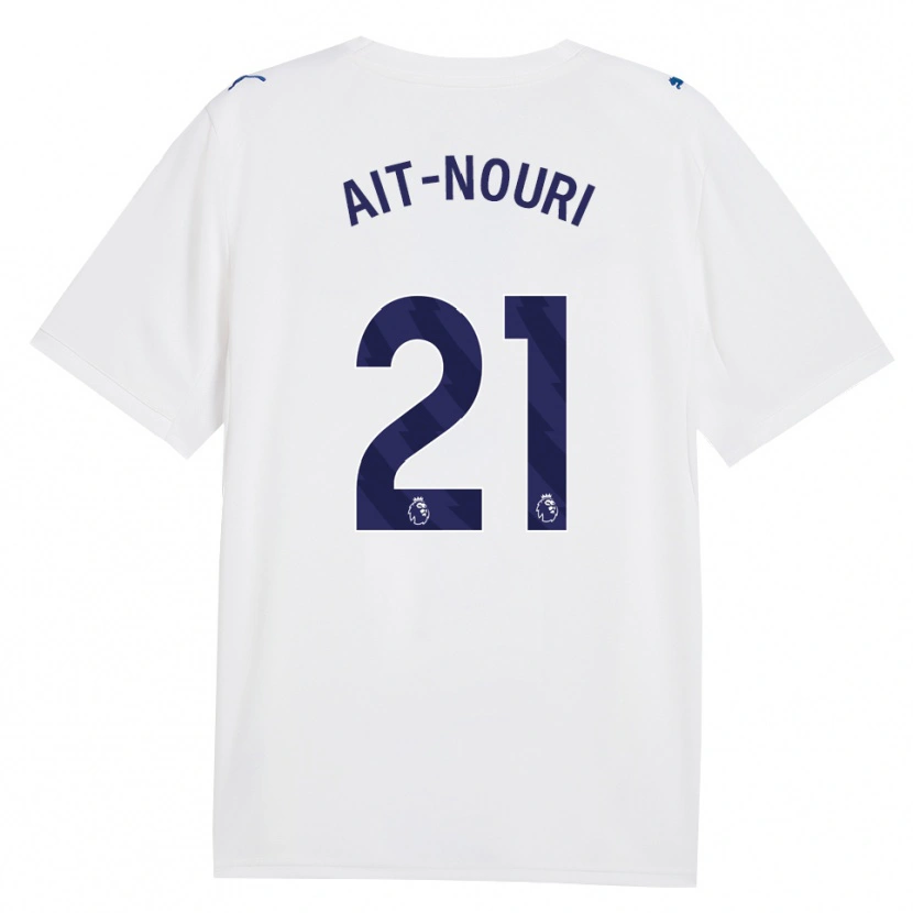 Danxen Børn Rayan Aït-Nouri #21 Marine Hvid Tredje Sæt Spillertrøjer 2026/27 Trøje T-Shirt