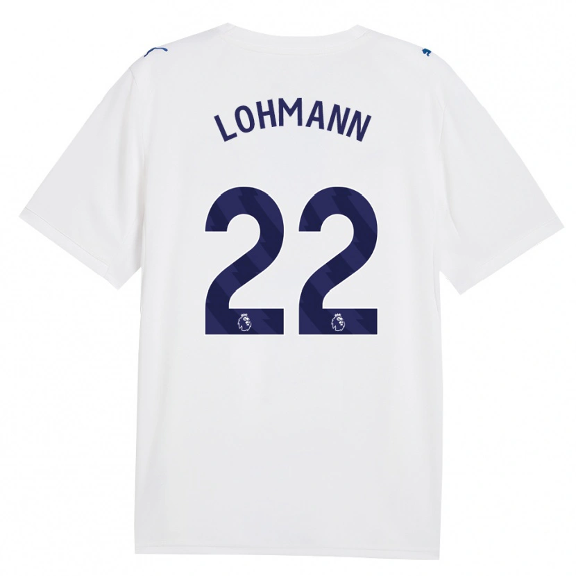 Danxen Børn Sydney Lohmann #22 Marine Hvid Tredje Sæt Spillertrøjer 2026/27 Trøje T-Shirt