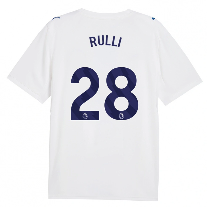 Danxen Børn Gerónimo Rulli #28 Marine Hvid Tredje Sæt Spillertrøjer 2026/27 Trøje T-Shirt
