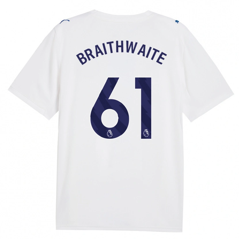 Danxen Børn Kaden Braithwaite #61 Marine Hvid Tredje Sæt Spillertrøjer 2026/27 Trøje T-Shirt