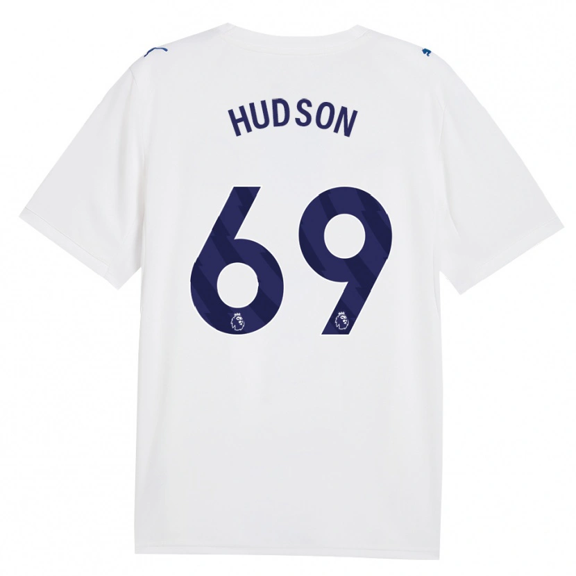 Danxen Børn Max Hudson #69 Marine Hvid Tredje Sæt Spillertrøjer 2026/27 Trøje T-Shirt