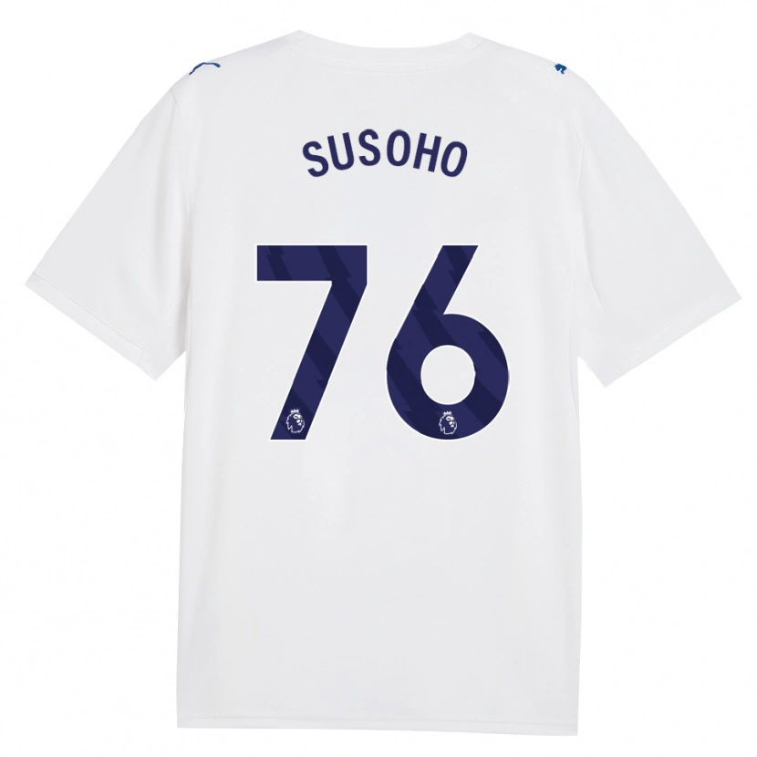 Danxen Børn Mahamadou Susoho #76 Marine Hvid Tredje Sæt Spillertrøjer 2026/27 Trøje T-Shirt