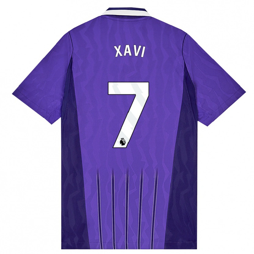 Danxen Børn Xavi Simons #7 Lilla Hvid Tredje Sæt Spillertrøjer 2026/27 Trøje T-Shirt