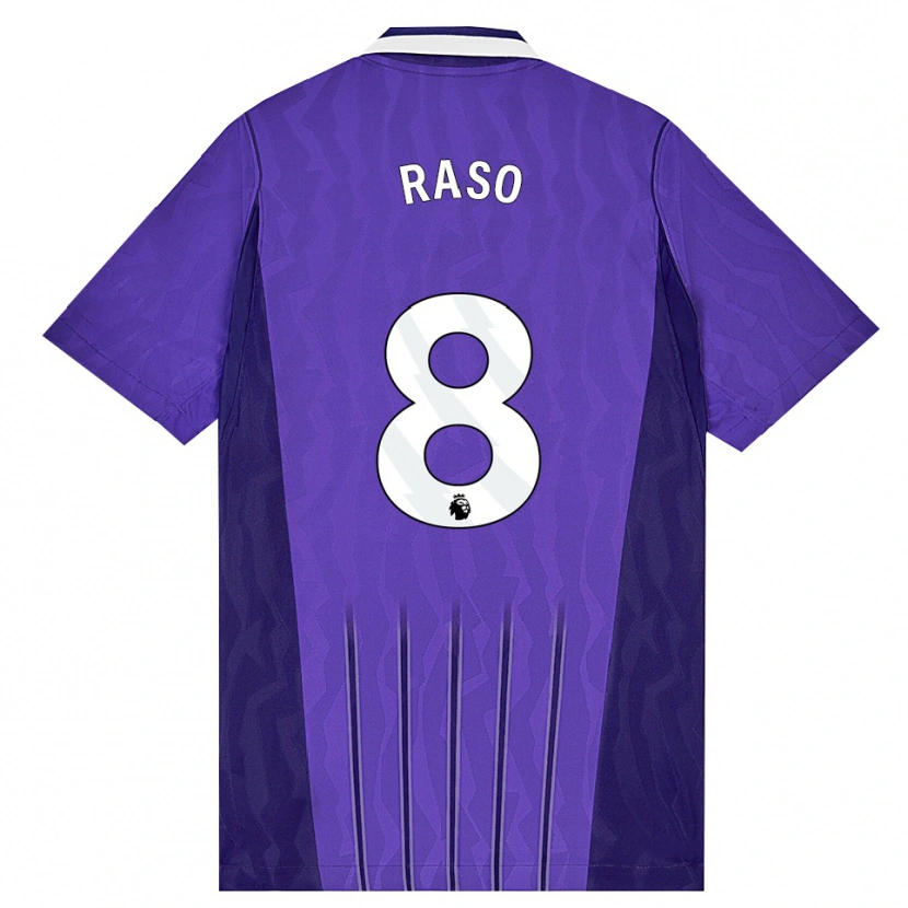 Danxen Børn Hayley Raso #8 Lilla Hvid Tredje Sæt Spillertrøjer 2026/27 Trøje T-Shirt
