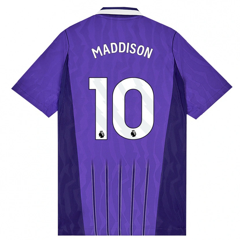 Danxen Børn James Maddison #10 Lilla Hvid Tredje Sæt Spillertrøjer 2026/27 Trøje T-Shirt