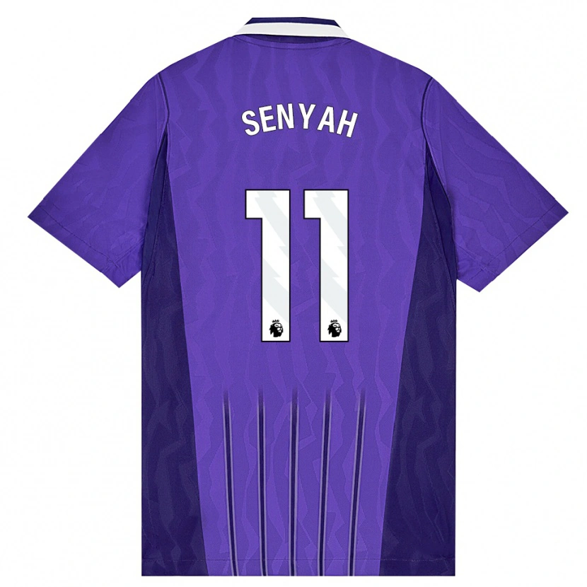 Danxen Børn Kwasi Senyah #11 Lilla Hvid Tredje Sæt Spillertrøjer 2026/27 Trøje T-Shirt
