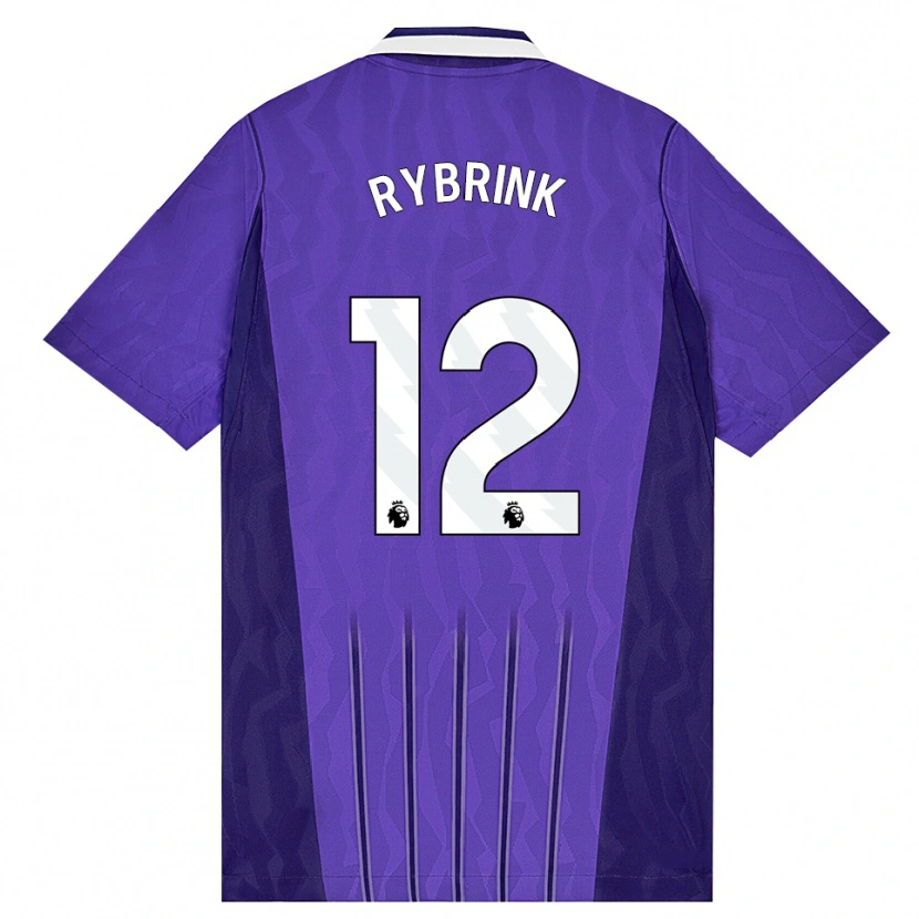 Danxen Børn Josefine Rybrink #12 Lilla Hvid Tredje Sæt Spillertrøjer 2026/27 Trøje T-Shirt