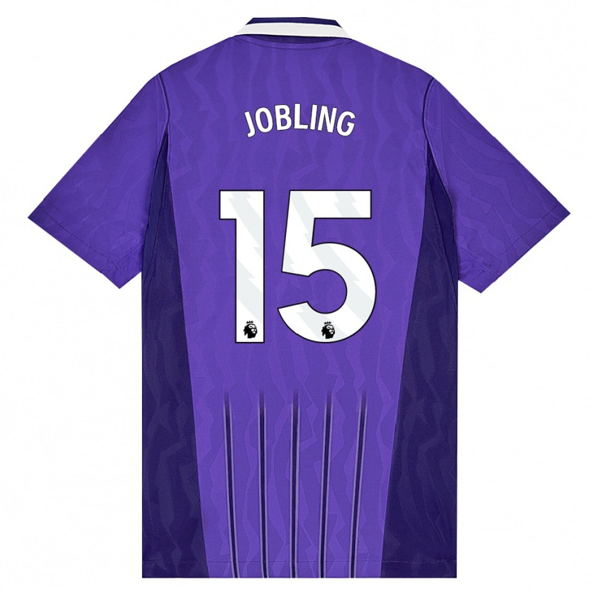 Danxen Børn George Jobling #15 Lilla Hvid Tredje Sæt Spillertrøjer 2026/27 Trøje T-Shirt