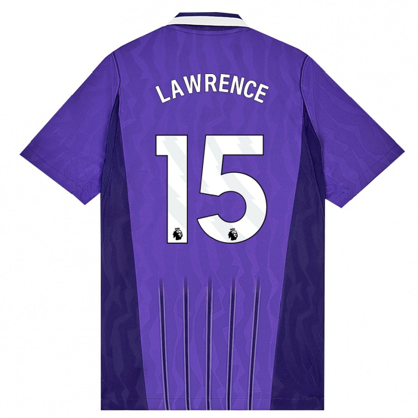 Danxen Børn Donte Lawrence #15 Lilla Hvid Tredje Sæt Spillertrøjer 2026/27 Trøje T-Shirt