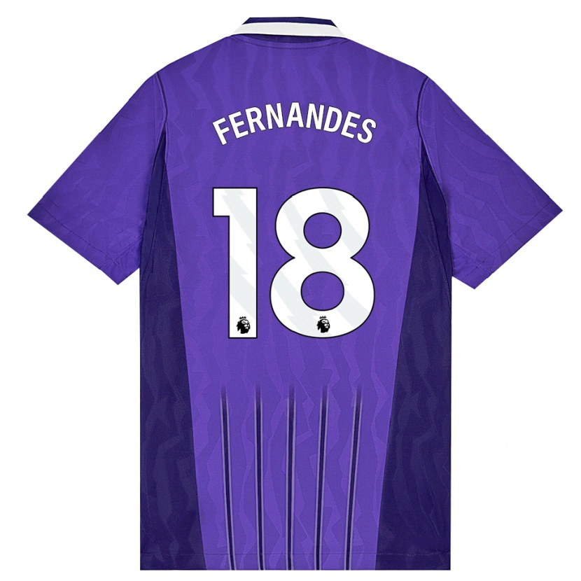 Danxen Børn Mateus Fernandes #18 Lilla Hvid Tredje Sæt Spillertrøjer 2026/27 Trøje T-Shirt