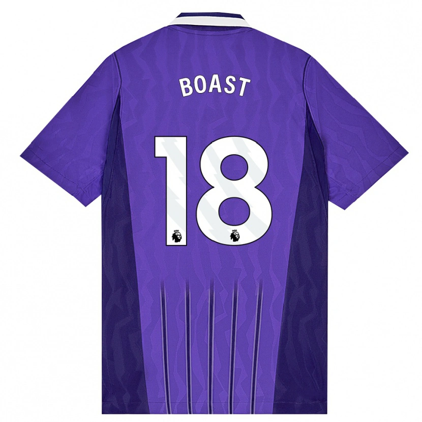 Danxen Børn Oliver Boast #18 Lilla Hvid Tredje Sæt Spillertrøjer 2026/27 Trøje T-Shirt