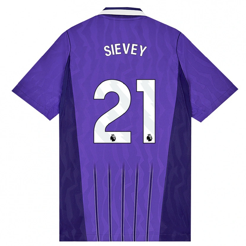 Danxen Børn Max Sievey #21 Lilla Hvid Tredje Sæt Spillertrøjer 2026/27 Trøje T-Shirt