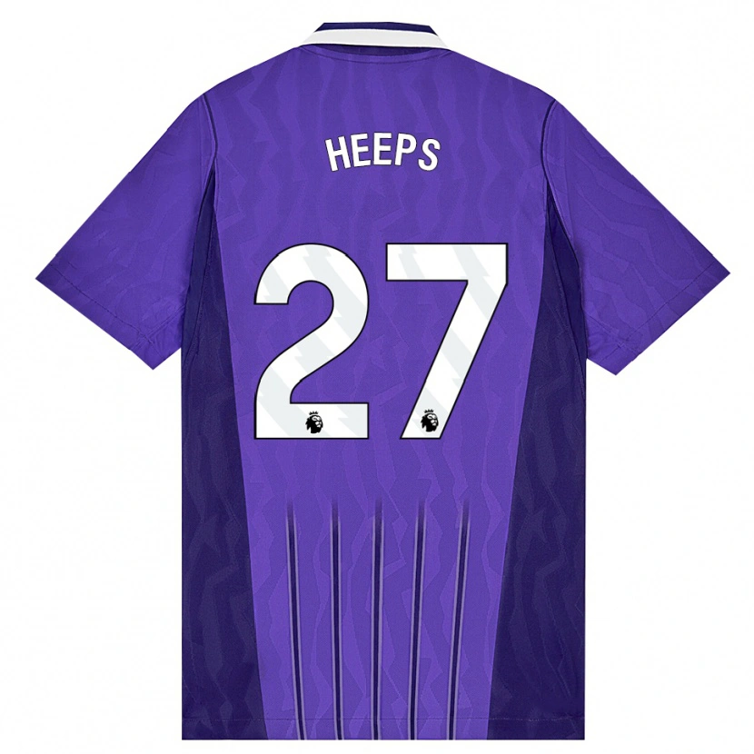 Danxen Børn Eleanor Heeps #27 Lilla Hvid Tredje Sæt Spillertrøjer 2026/27 Trøje T-Shirt