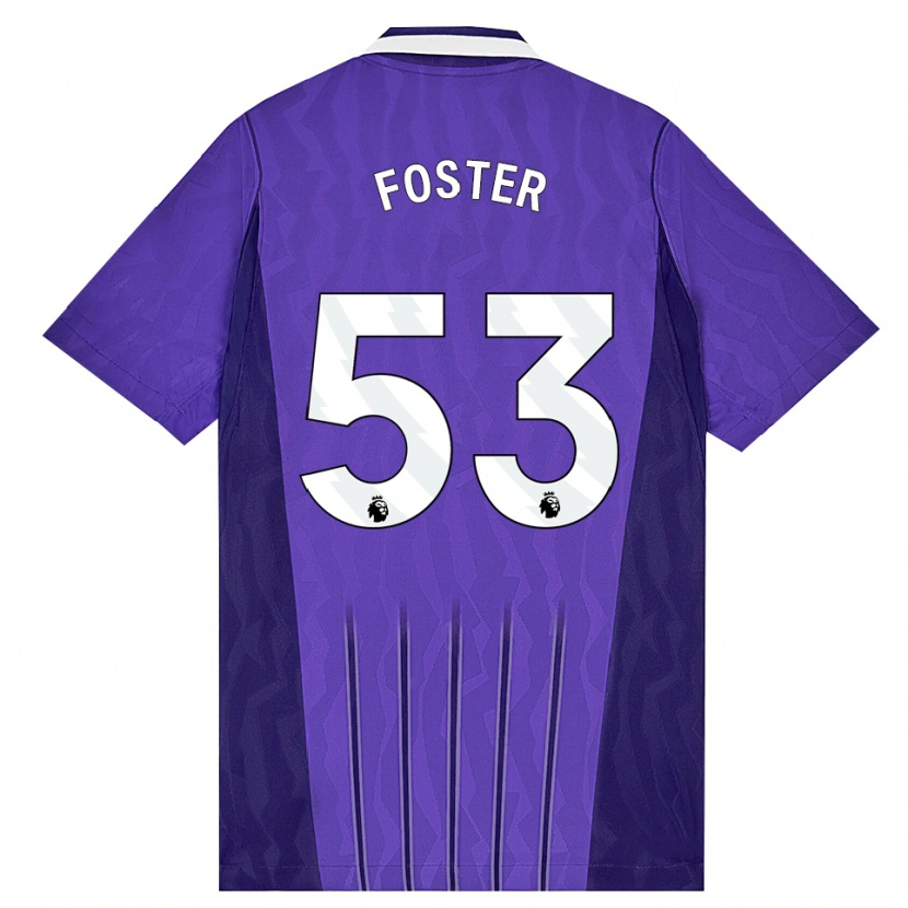 Danxen Børn Brooklyn Lyons Foster #53 Lilla Hvid Tredje Sæt Spillertrøjer 2026/27 Trøje T-Shirt