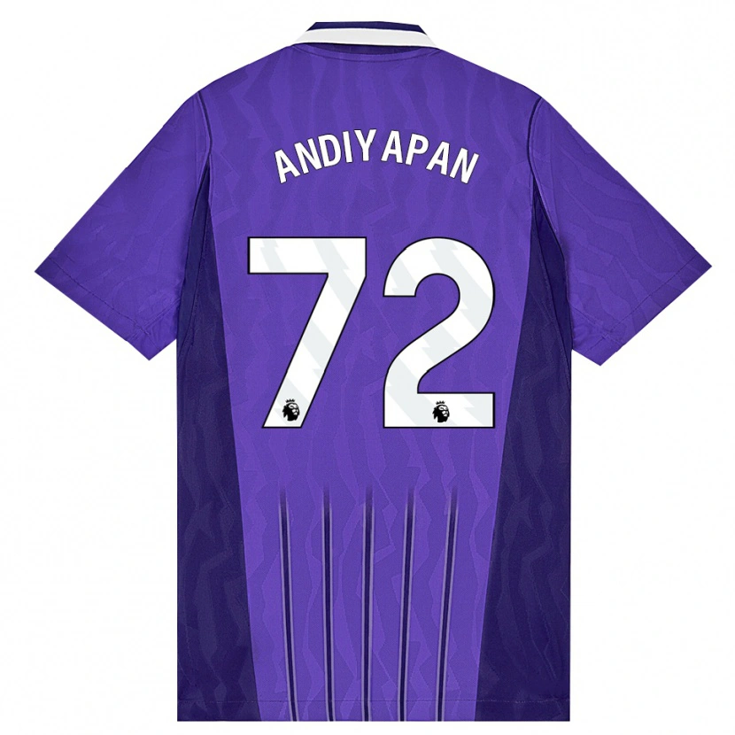 Danxen Børn William Andiyapan #72 Lilla Hvid Tredje Sæt Spillertrøjer 2026/27 Trøje T-Shirt