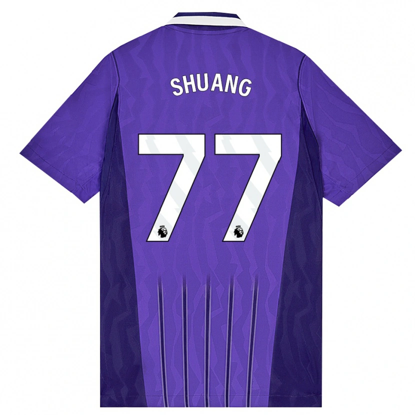 Danxen Børn Wang Shuang #77 Lilla Hvid Tredje Sæt Spillertrøjer 2026/27 Trøje T-Shirt