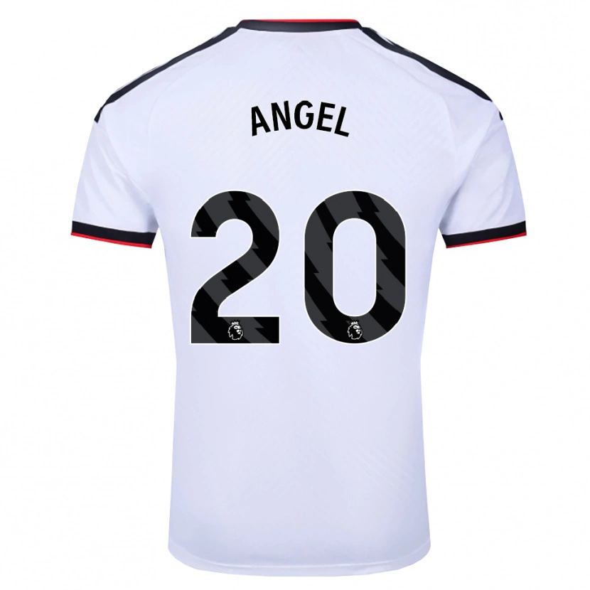 Danxen Børn Manuel Ángel #20 Hvid Sort Rød Hjemmebane Spillertrøjer 2026/27 Trøje T-Shirt