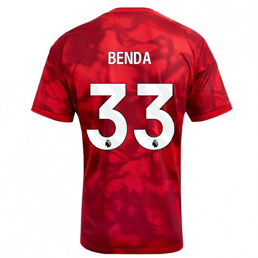 Danxen Børn Steven Benda #33 Karmin Hvid Hjemmebane Spillertrøjer 2026/27 Trøje T-Shirt